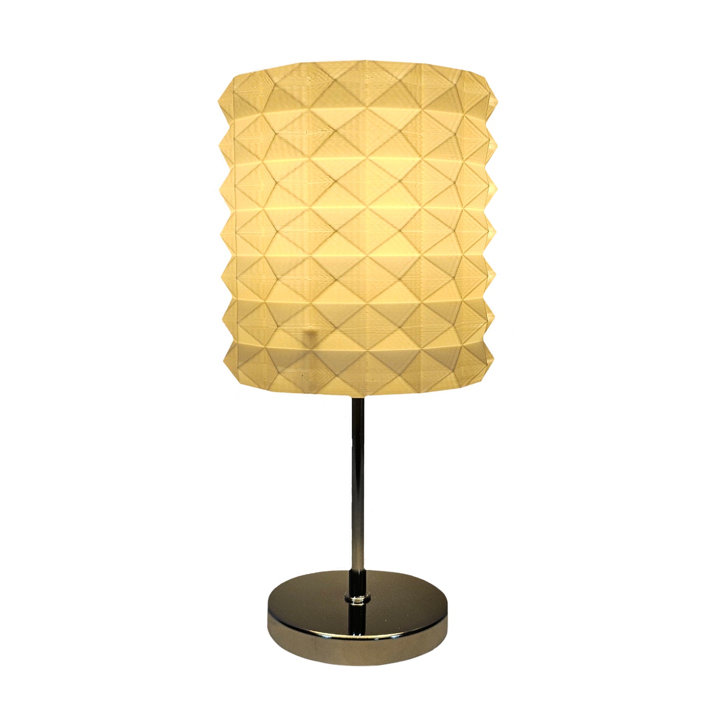 Tischlampe mit Facettenschirm