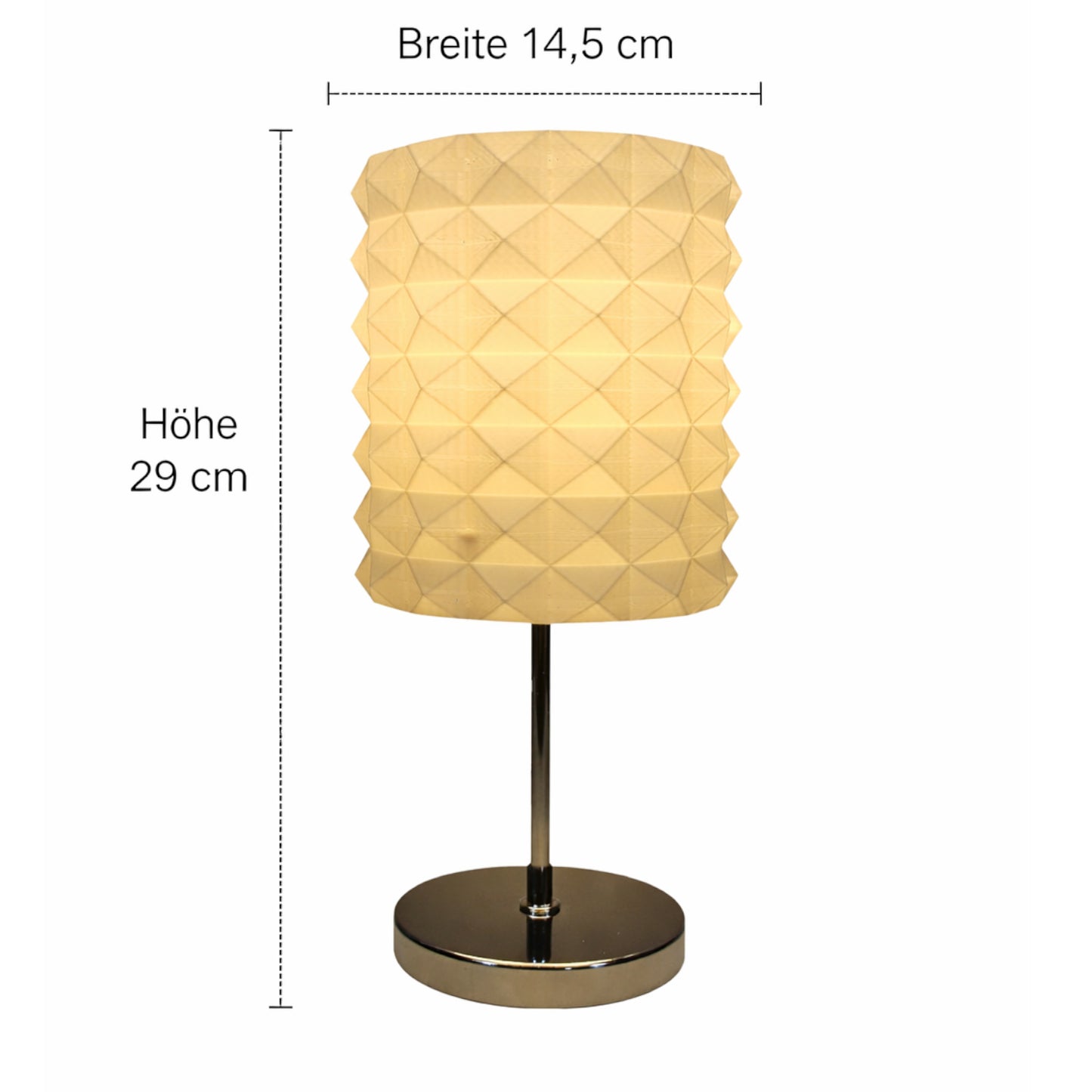 Tischlampe mit Facettenschirm