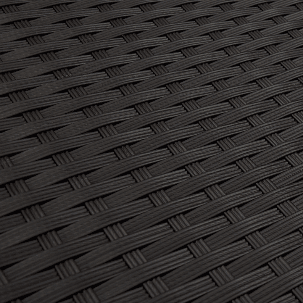 9-tlg. Garten-Sofagarnitur mit Kissen Schwarz Poly Rattan