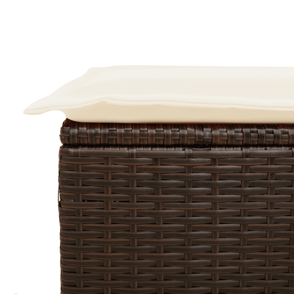 6-tlg. Garten-Sofagarnitur mit Kissen Braun Poly Rattan