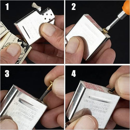 100 Stück Feuerzeug-Zündsteine – Ersatz-Feuersteine zum Nachfüllen – kompatibel mit Clipper & Zippo