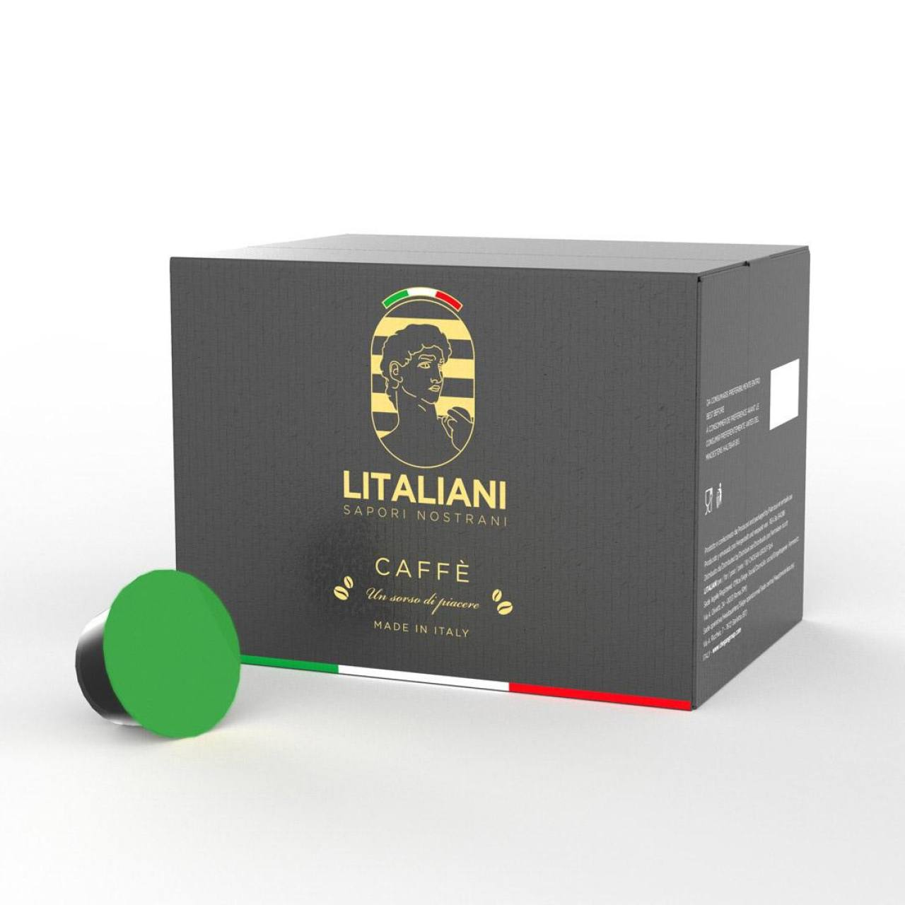 Dolce Gusto® Kompatible Kaffeekapseln – Miscela Blu (Entkoffeiniert), 50 St. – Chogan in der Originalflasche
