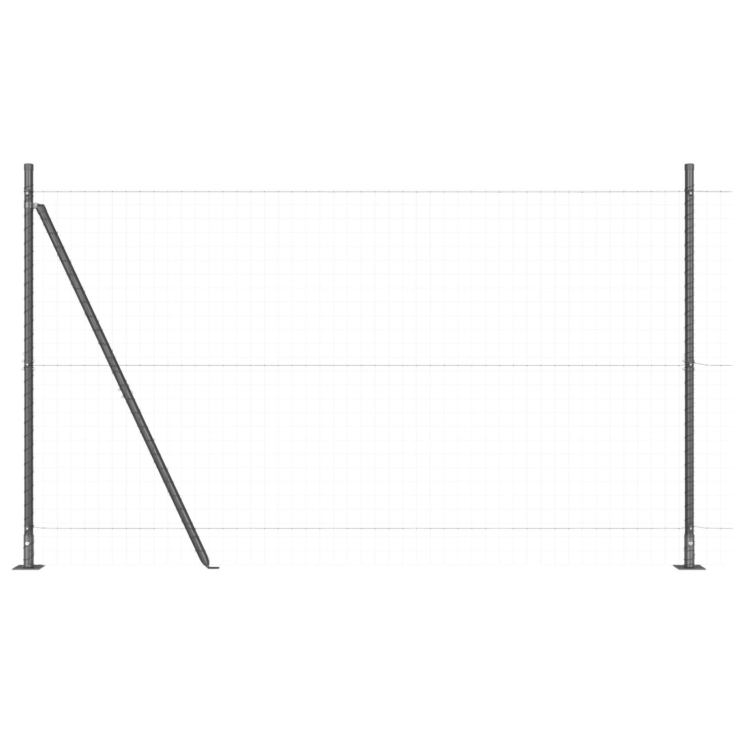 Zaunpfosten Set aus 104 Grau Beton 3,2 x 3,2 x 83,5 cm