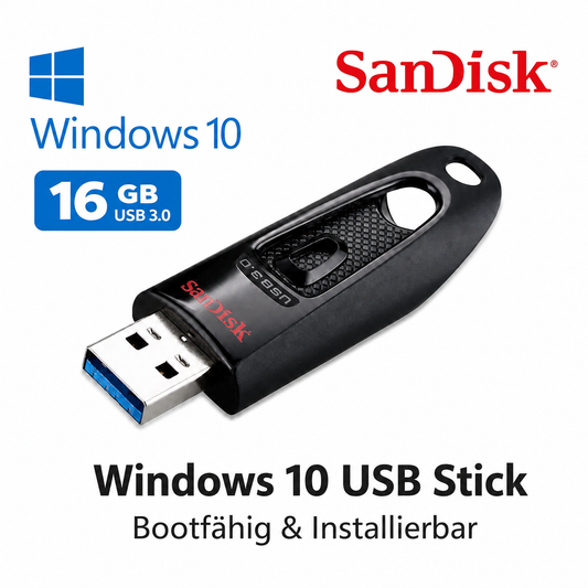 Windows 10 22H2 USB Stick 16 GB – bootfähig und installierbar