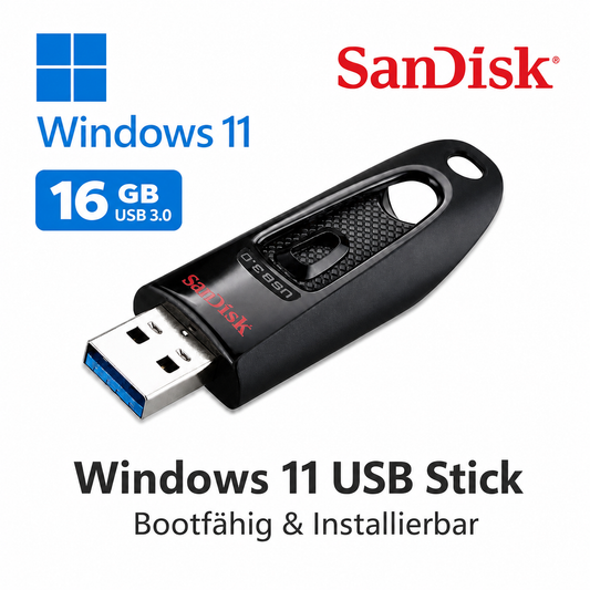 Windows 11 USB Stick 16 GB – bootfähig und installierbar