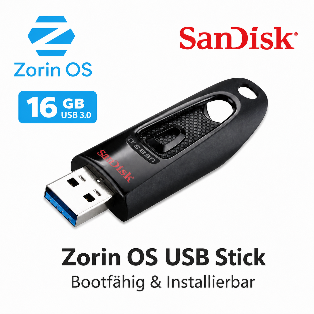 Zorin OS Core USB Stick 16 GB – bootfähig und installierbar