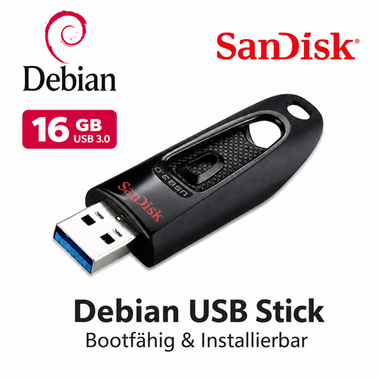 debian USB Stick 16 GB – bootfähig und installierbar