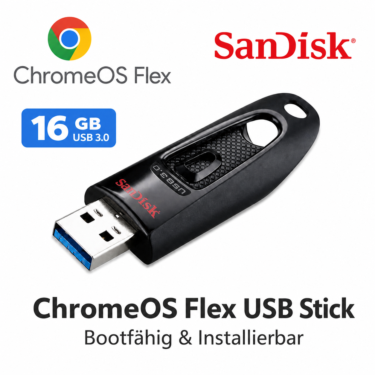 chromeos flex USB Stick 16 GB – bootfähig und installierbar
