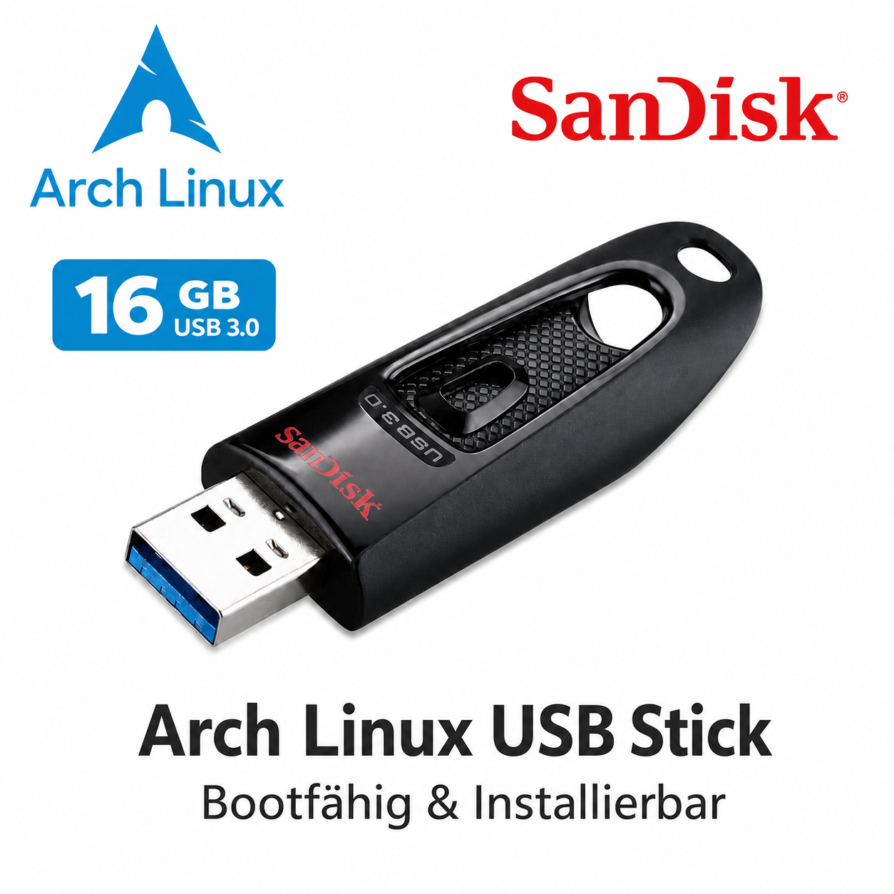 arch linux USB Stick 16 GB – bootfähig und installierbar
