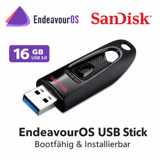 endeavouros USB Stick 16 GB – bootfähig und installierbar