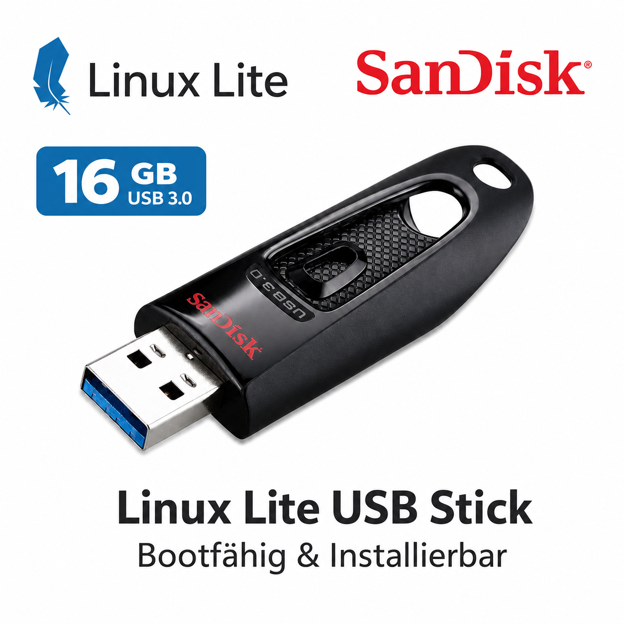 linux lite USB Stick 16 GB – bootfähig und installierbar