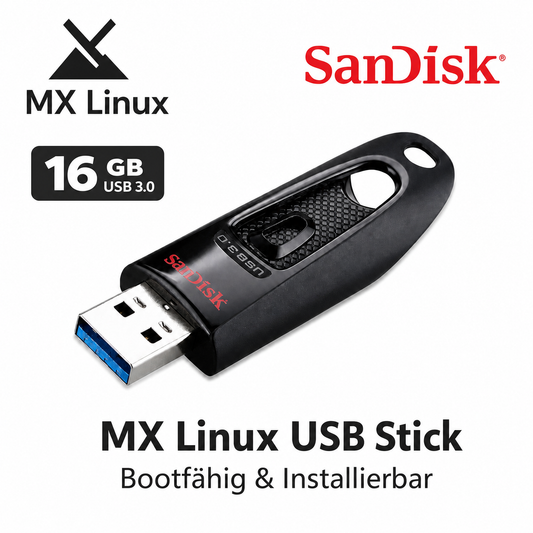 mx linux USB Stick 16 GB – bootfähig und installierbar