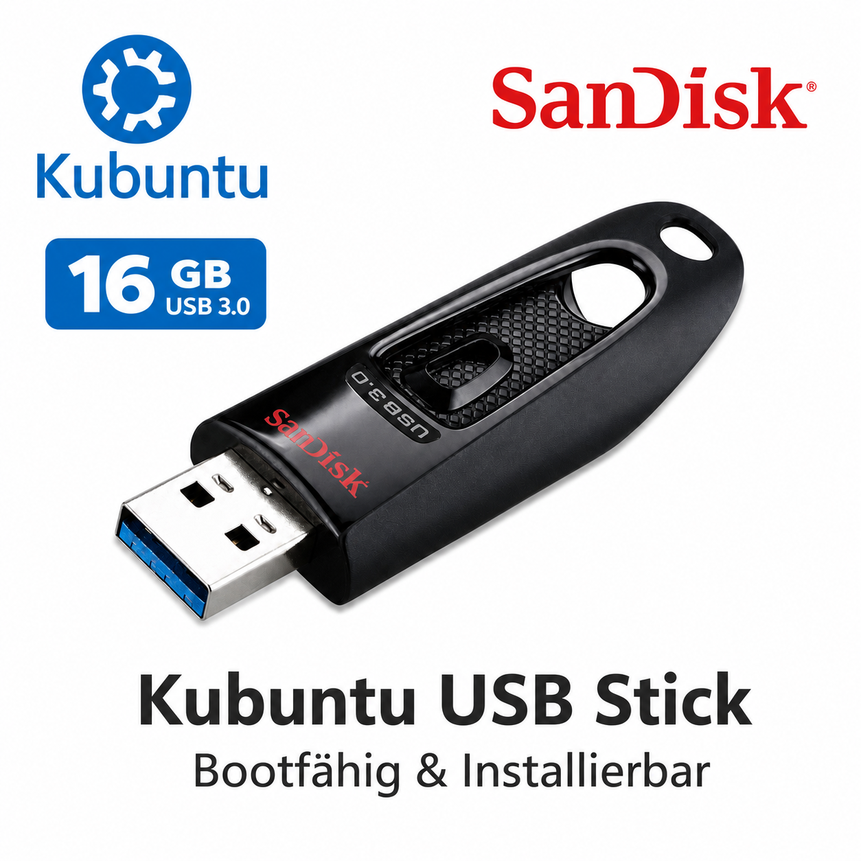kubuntu USB Stick 16 GB – bootfähig und installierbar