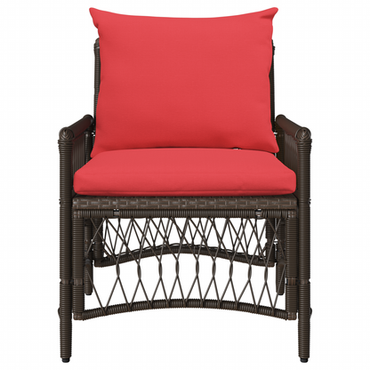 Gartenstuhl Braun Poly-Rattan
