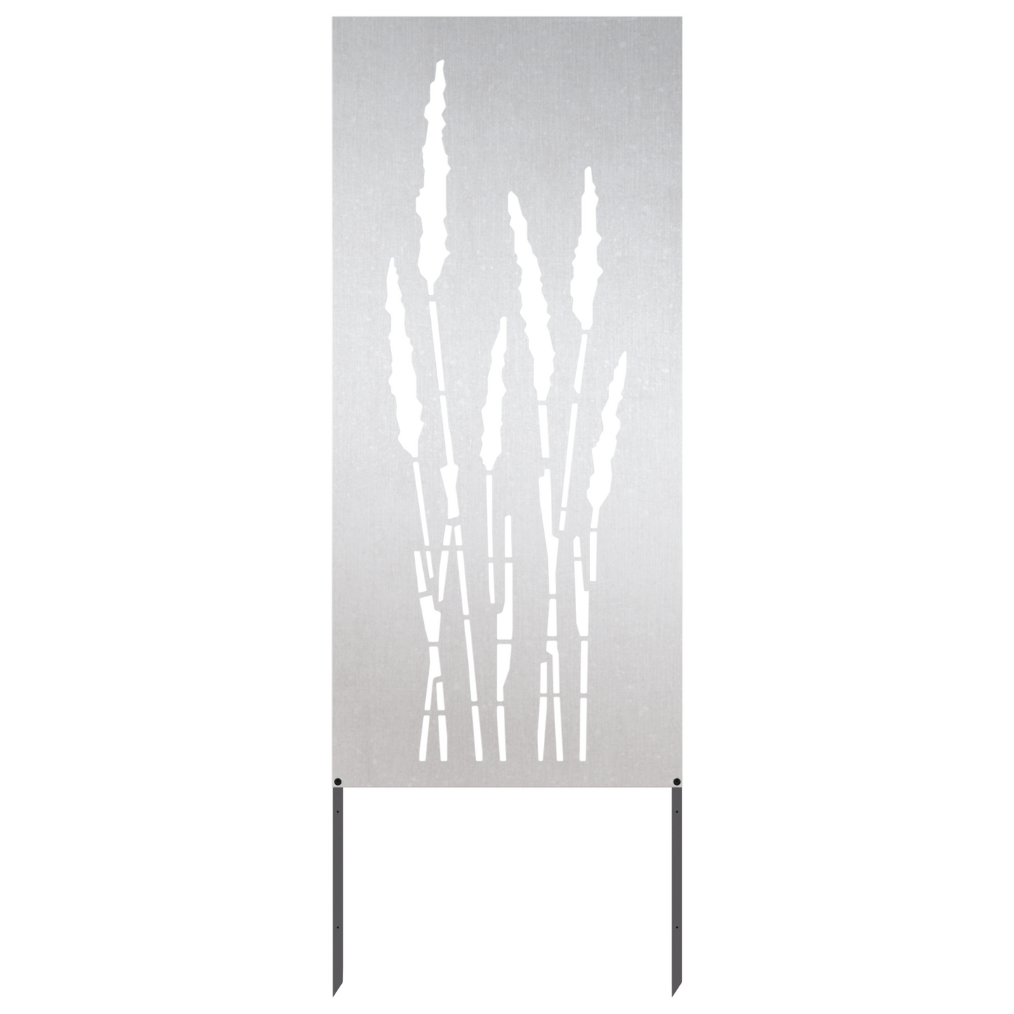 Garten Sichtschutz-Leinwand Floral Silber 50 x 140 cm Edelstahl