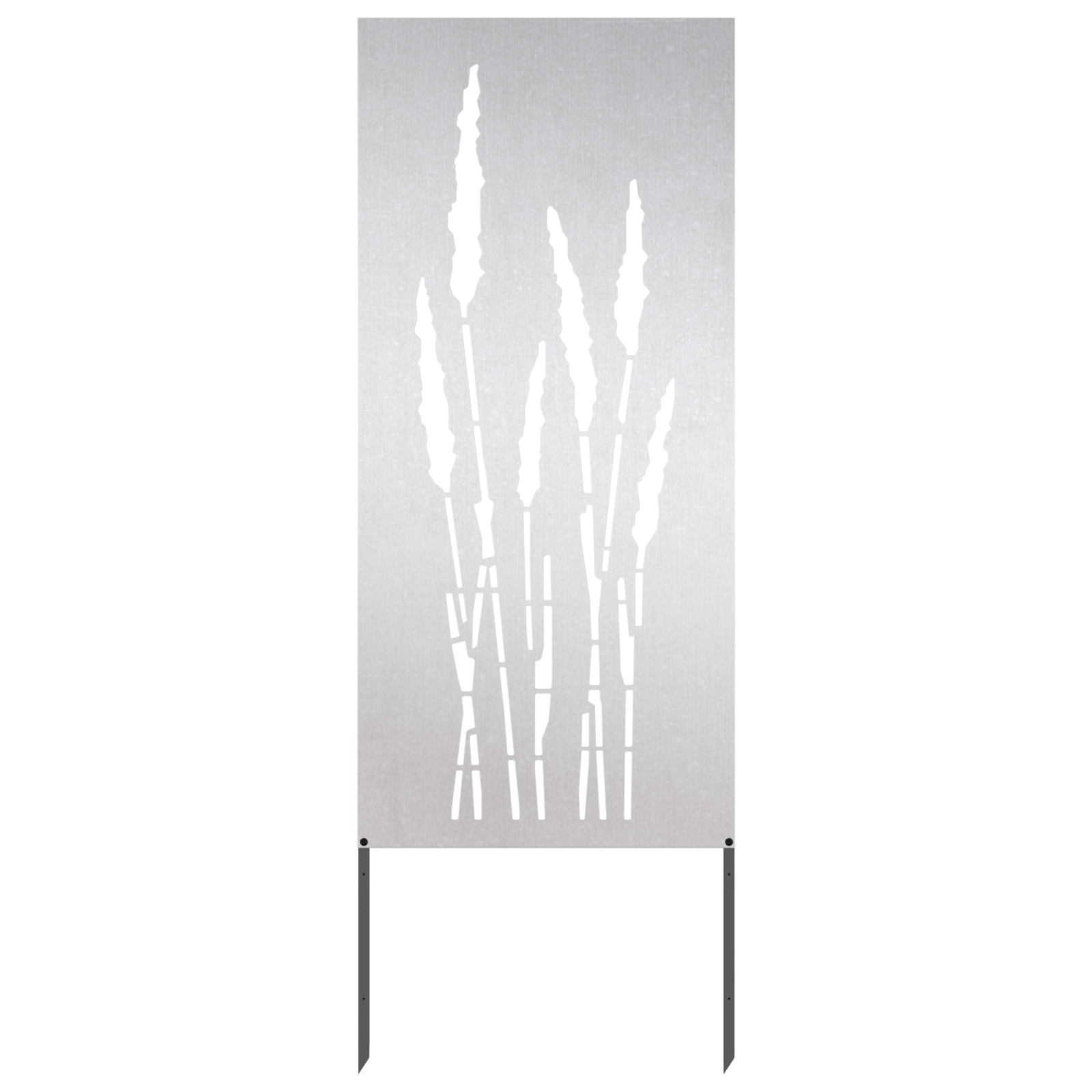 Garten Sichtschutz-Leinwand Floral Silber 50 x 140 cm Edelstahl