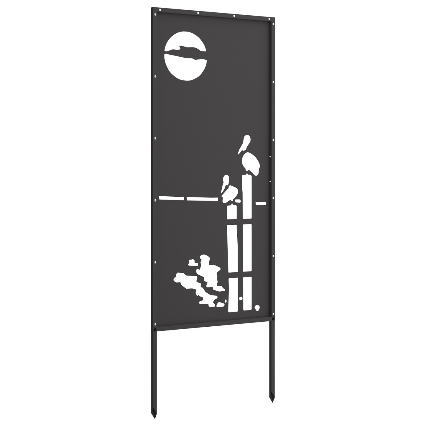 Garten Sichtschutz-Leinwand Schwarz 50 x 140 cm