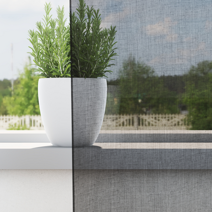 Voile Vorhänge mit Lasche 2 Stk. Schwarz