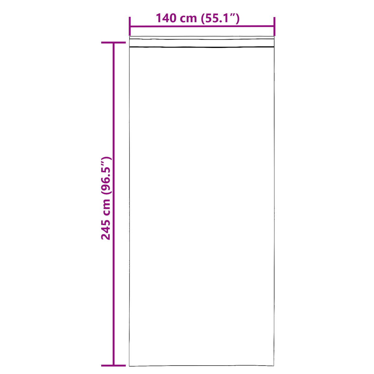 Voile Vorhänge mit Schlaufen 2 Stk. Weiß 140x245 cm