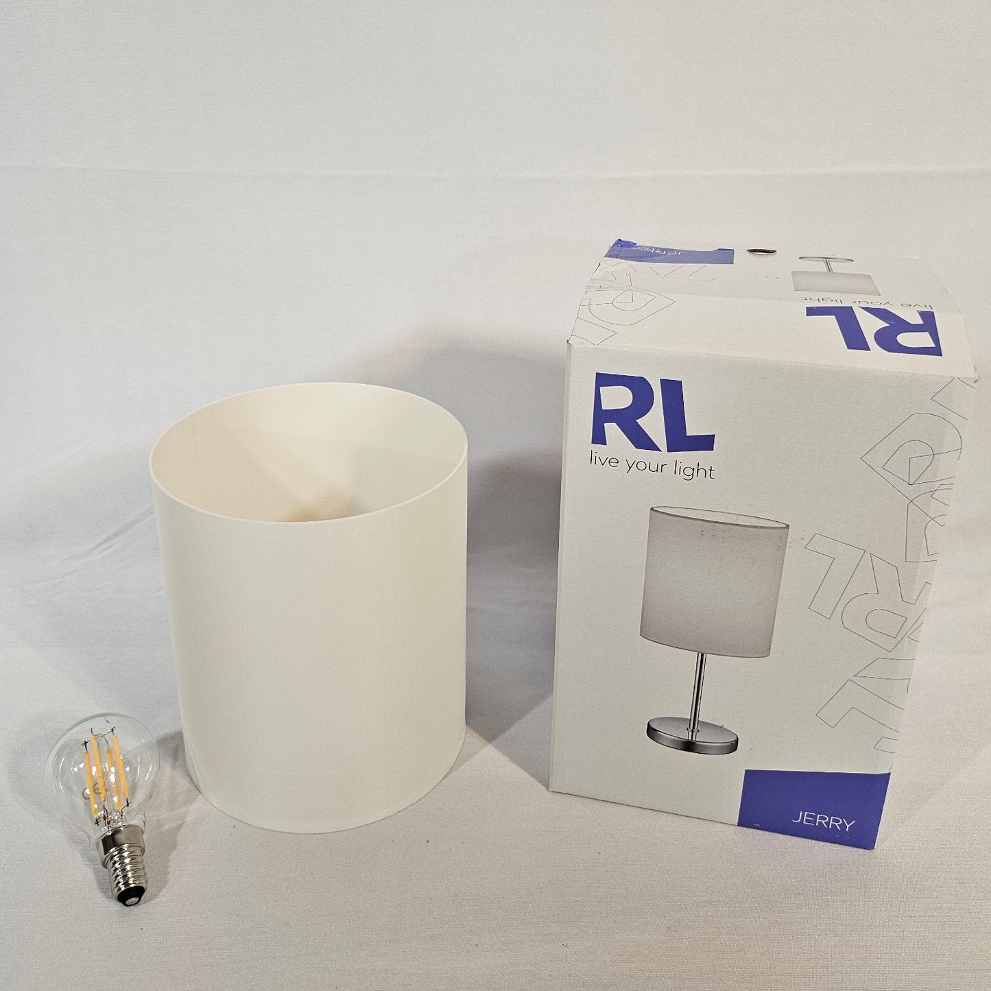 Schlichte Tischlampe mit warmem Licht - 3D-gedruckter Schirm