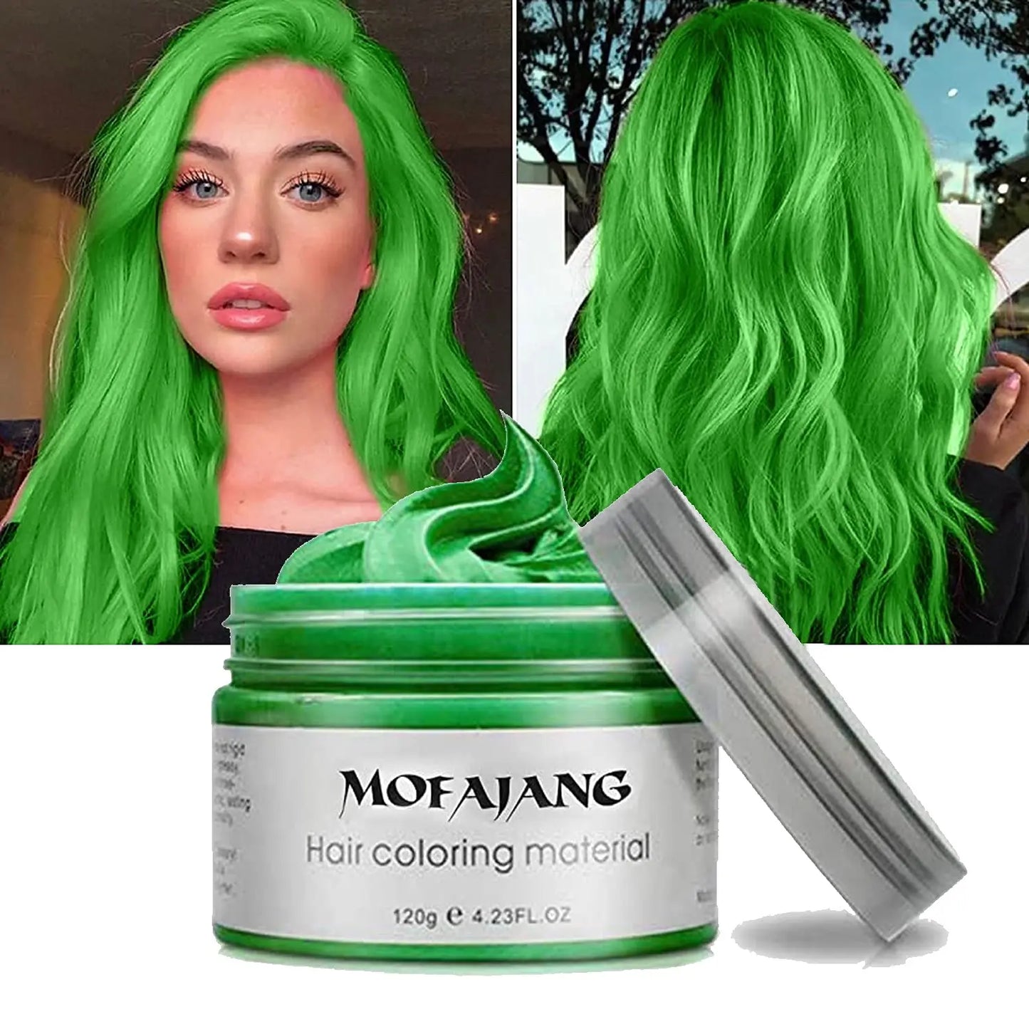 Grün Temporäre Haarfarbe 120g Wachs Styling 🎉 Mengenrabatt! Ab 3 Stück nur 9,90 pro Haarfarbe!