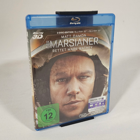 Blu-ray-Hüllen-Wandhalter aus schwarzem PLA mit eingesetzter Blu-ray – Vorderansicht