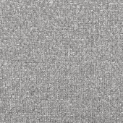 LED Kopfteil Hellgrau 203x16x78/88 cm Stoff