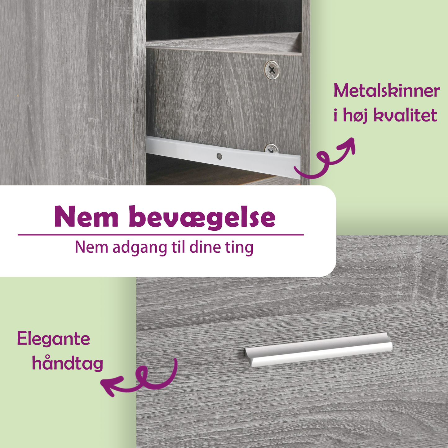 Sideboards 3 Stk. Grau Sonoma Holzwerkstoff
