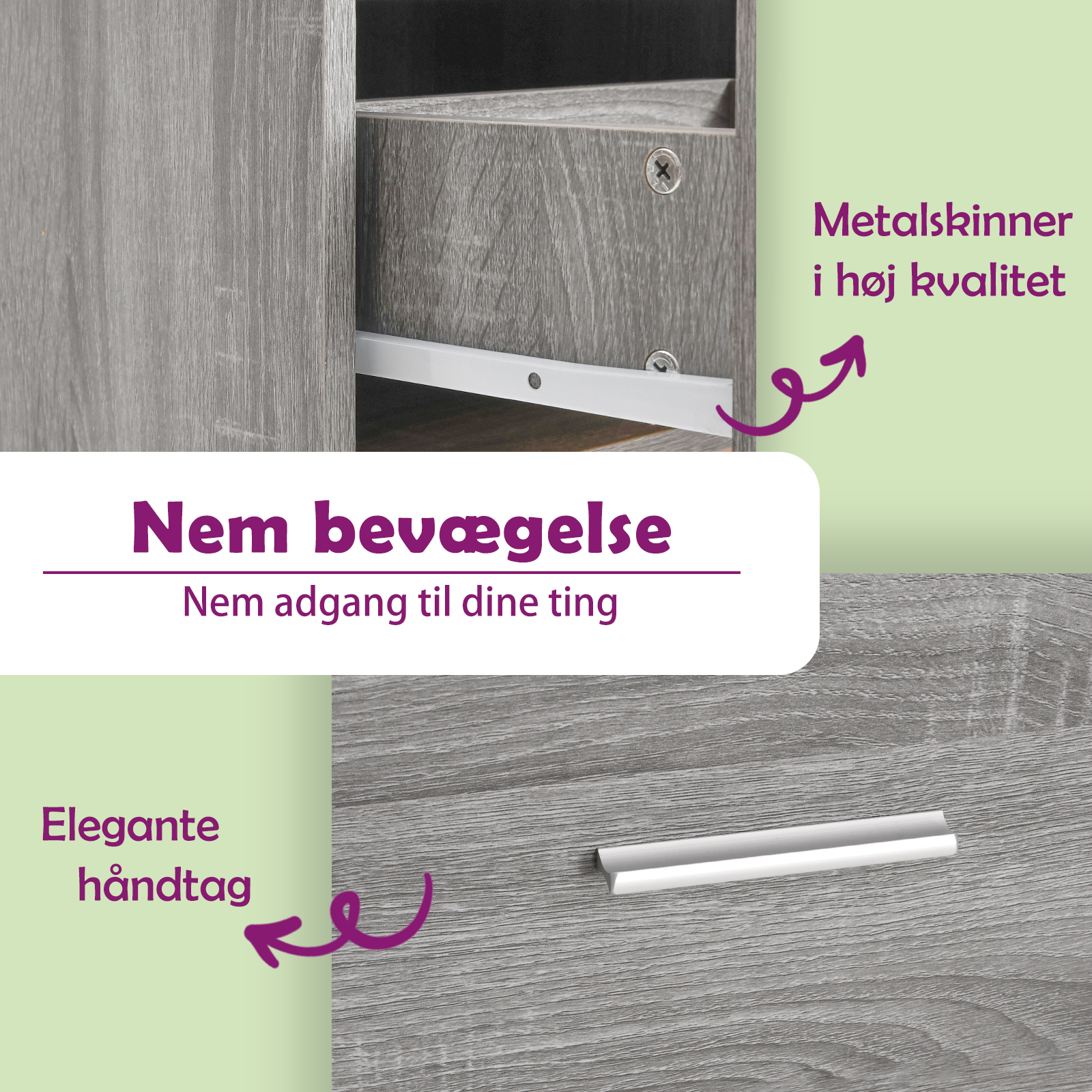Sideboards 3 Stk. Grau Sonoma Holzwerkstoff