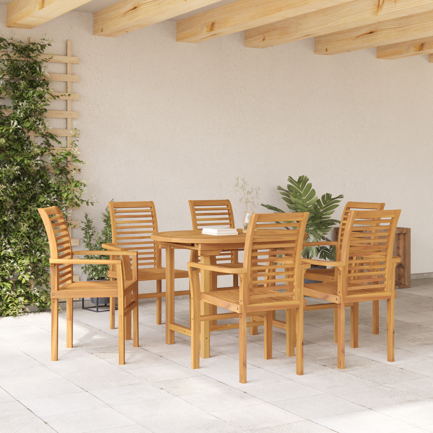 7 Teiliges Garten Essgruppen Set Massivholz Teak