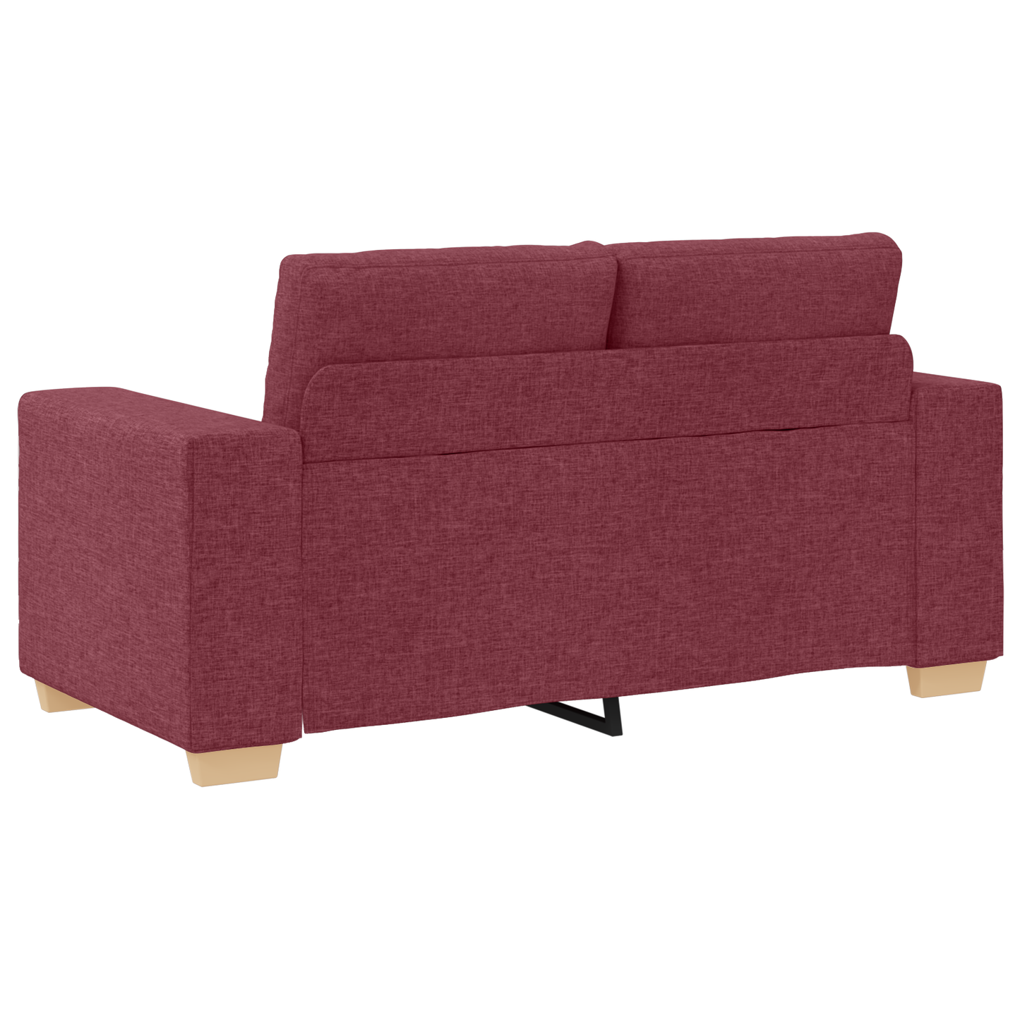 Sofa Set mit Kissen 2 pcs Weinrot 221 x 78 x 80 cm Stoff
