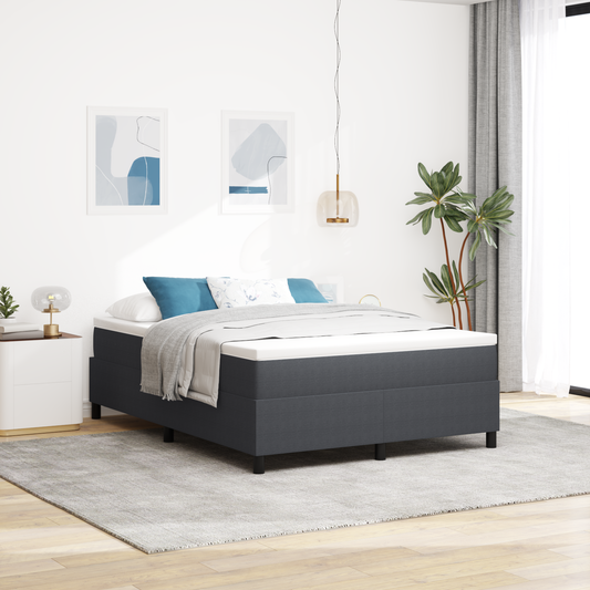 Boxspringbett Dunkelgrau 140x200 cm Cord-Stoff