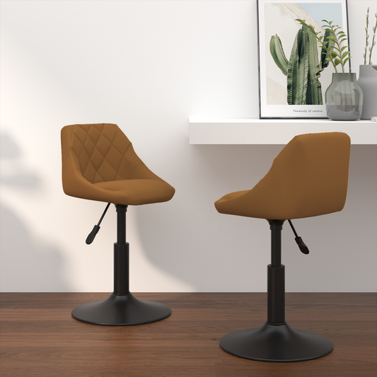 Drehbare Esszimmerstühle 2 pcs Braun 46 x 44 x 77,5 cm