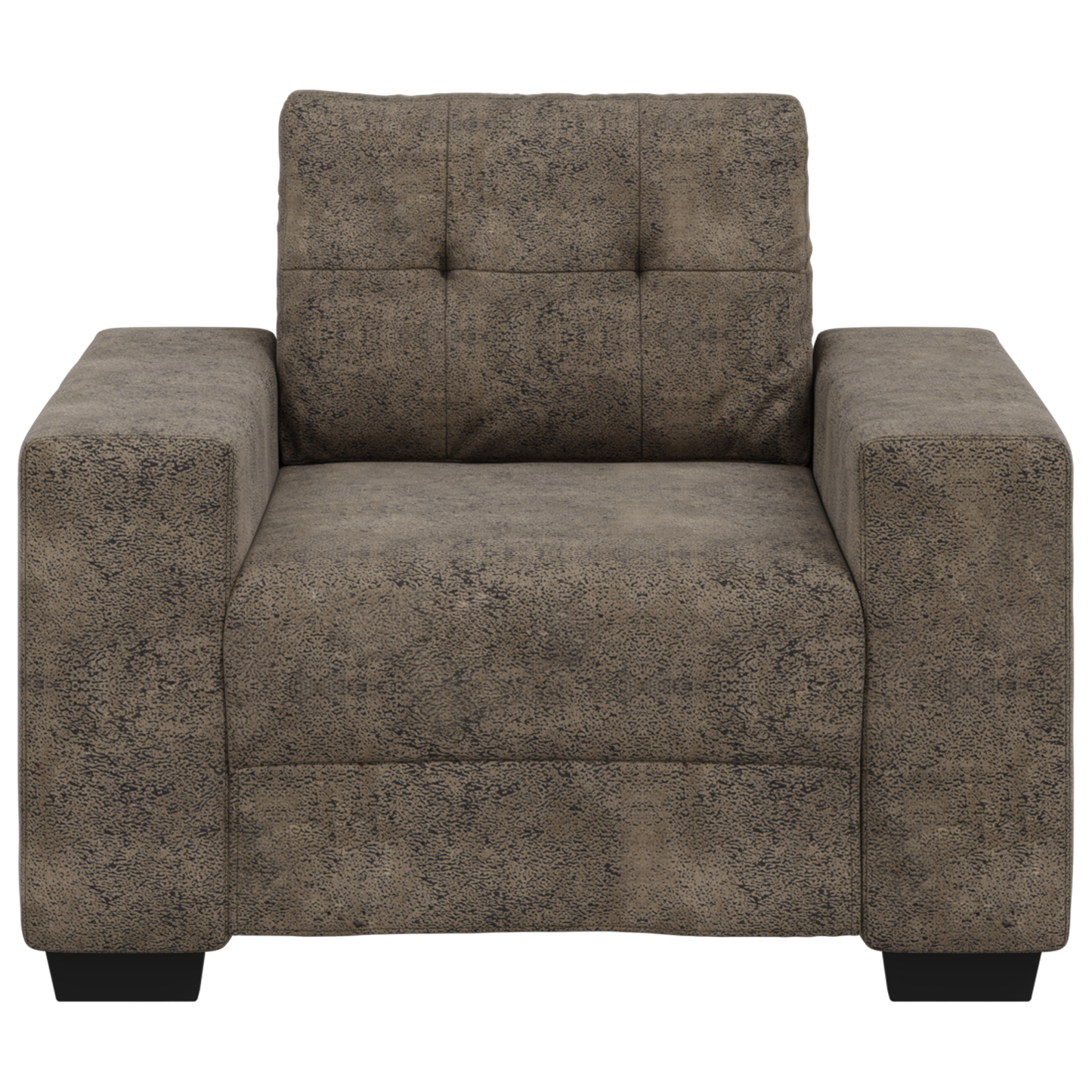 Sofa-Sessel mit Kissen Dunkelgrau Kunstleder