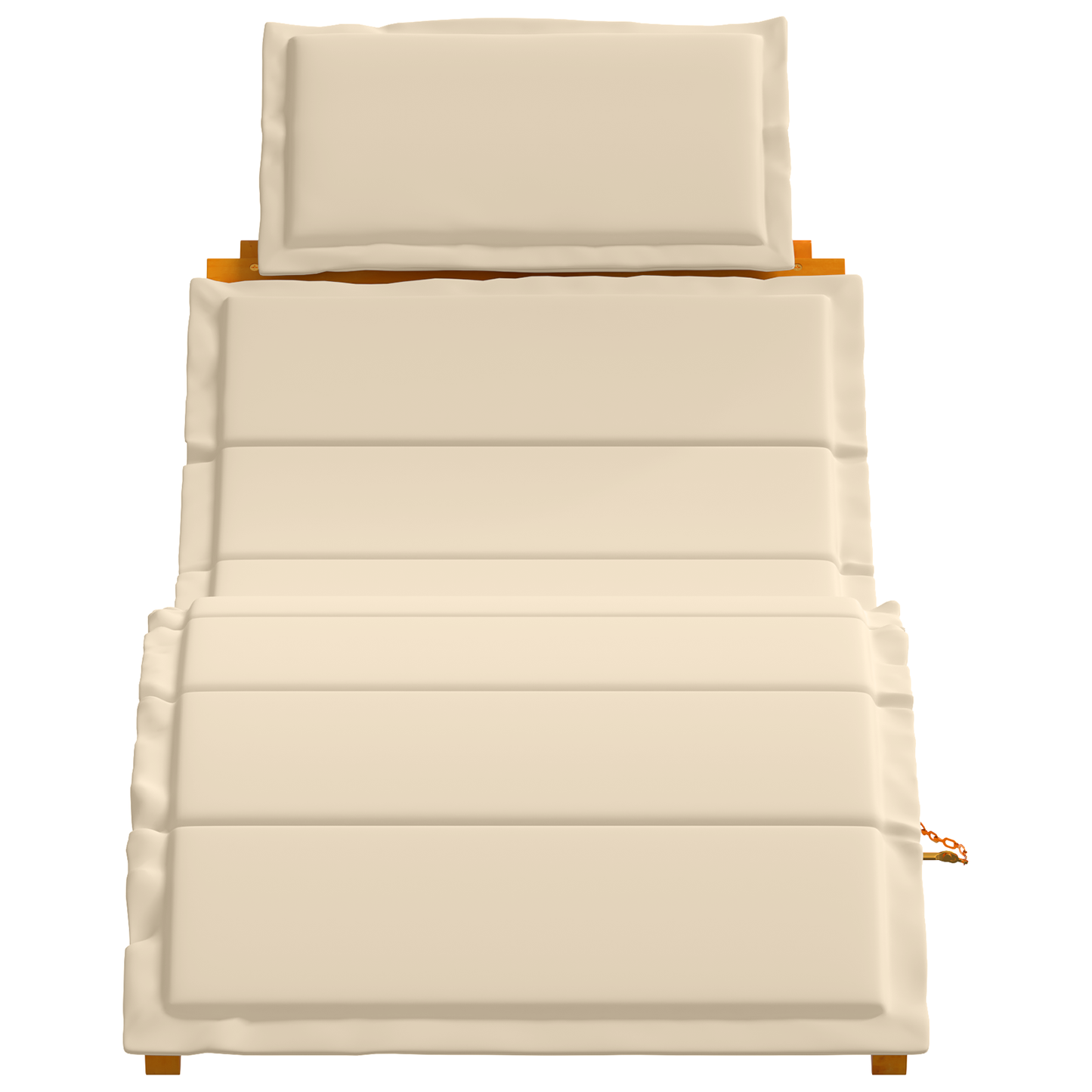Sonnenliege 2 pcs Beige 184 x 55 x 64cm Massivholz Akazie