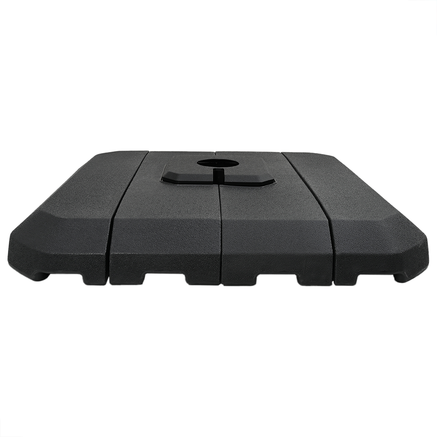 Set mit Ausleger-Sonnenschirmbasis 4 pcs Schwarz