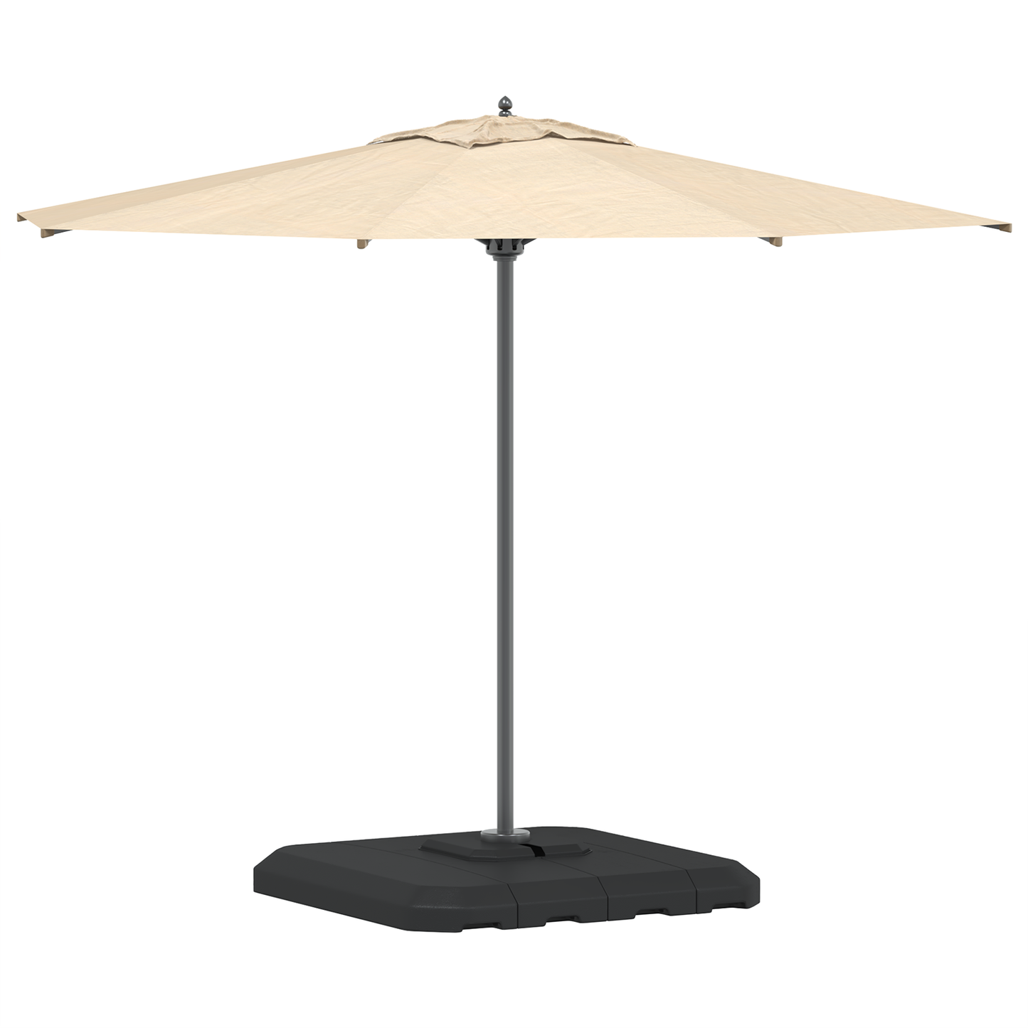 Set mit Ausleger-Sonnenschirmbasis 4 pcs Schwarz