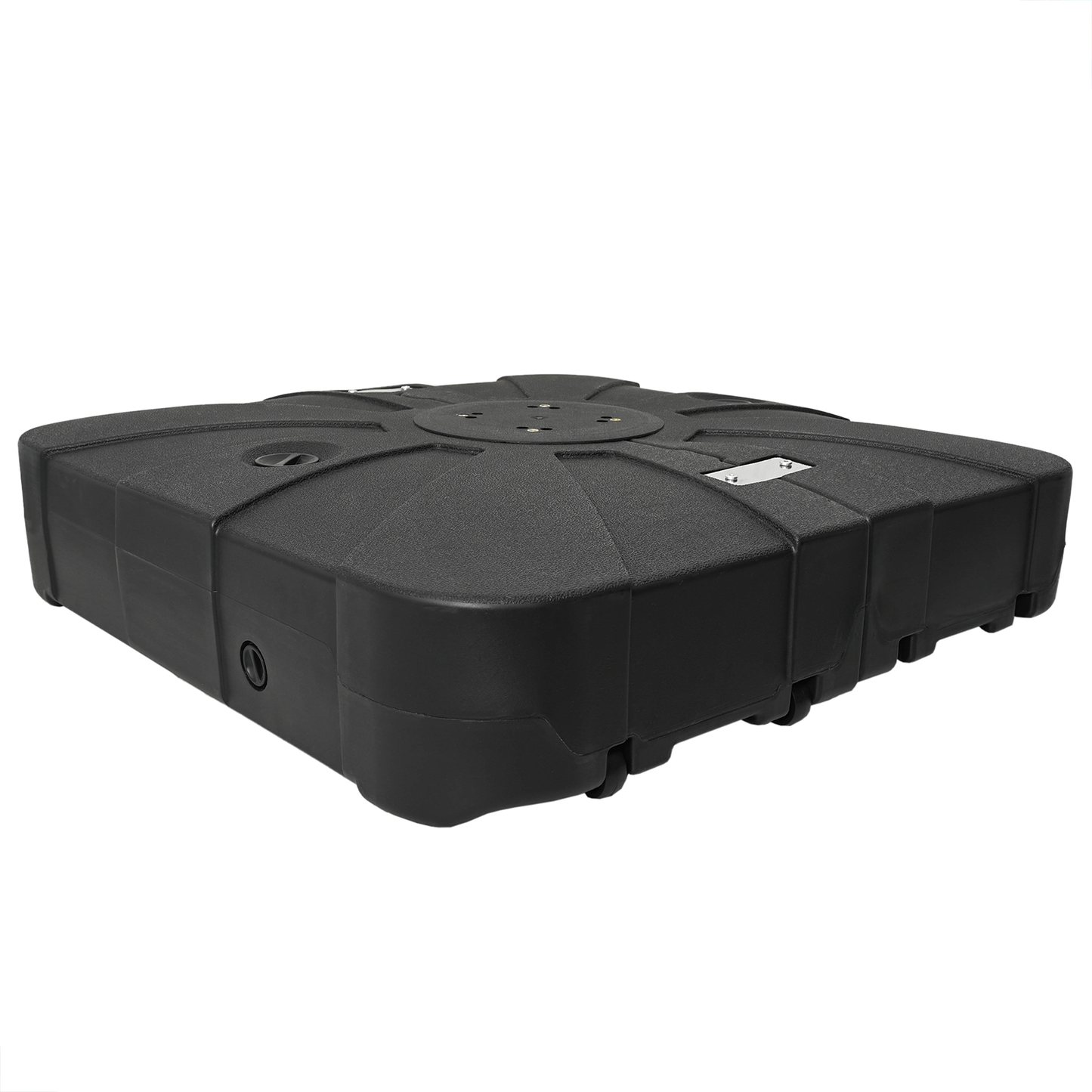Set mit Ausleger-Sonnenschirmbasis 2 pcs Schwarz