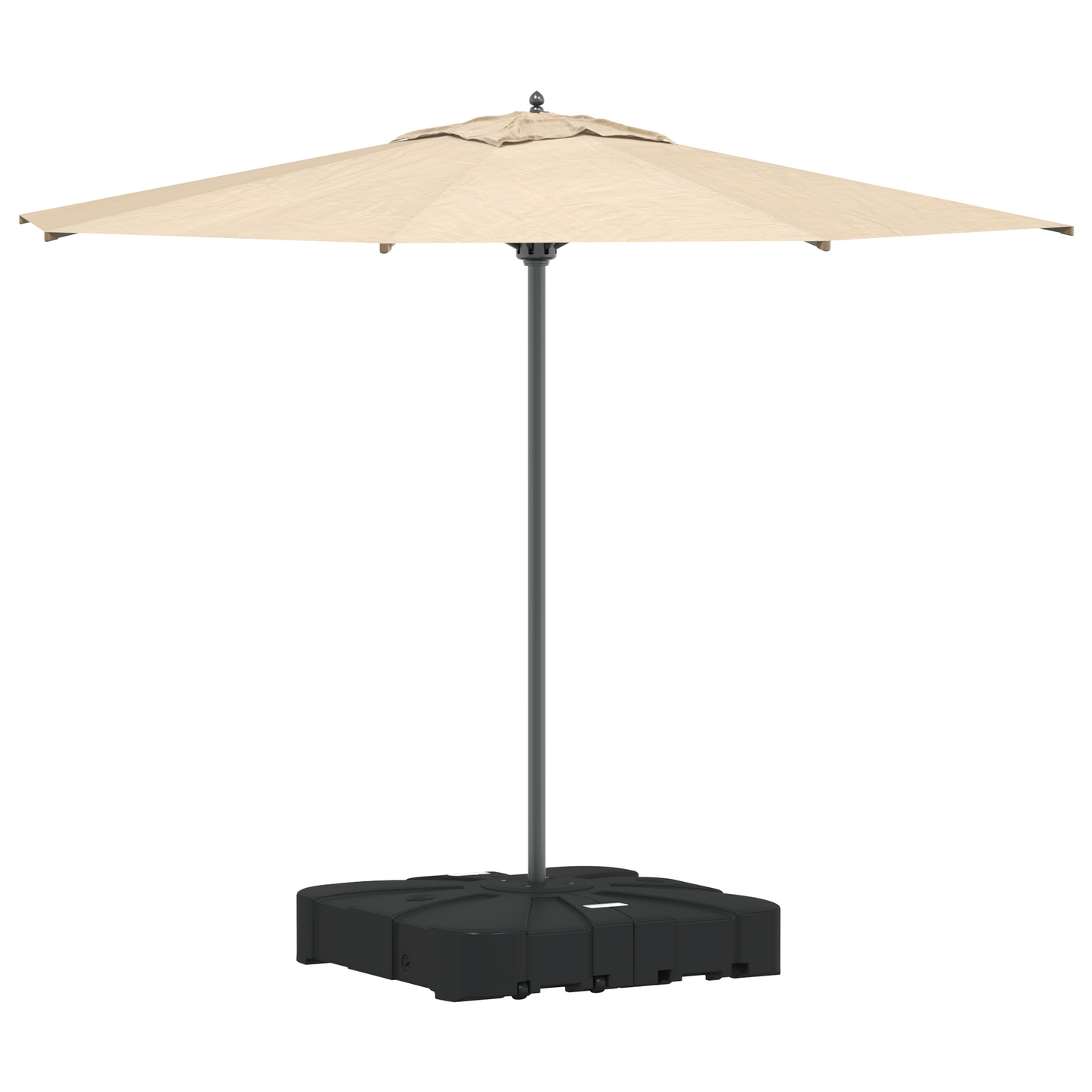 Set mit Ausleger-Sonnenschirmbasis 2 pcs Schwarz
