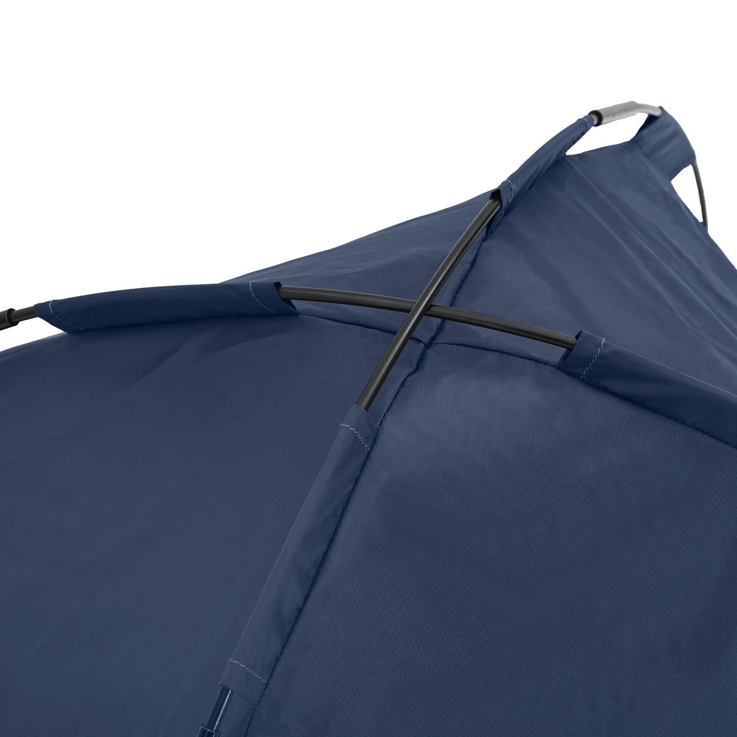 erhöhtes Hundebett mit abnehmbarem Dach Marineblau L Stahl
