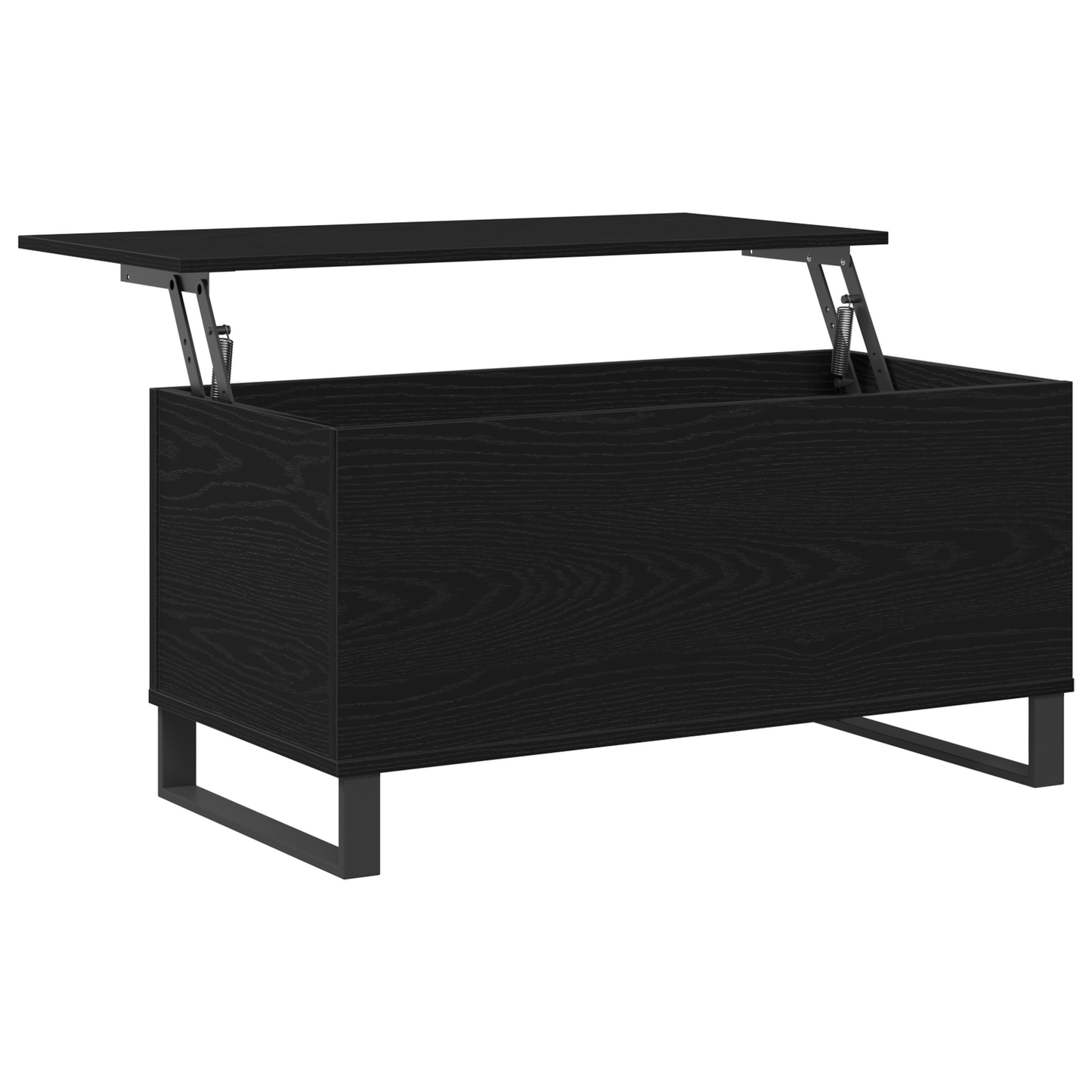 Couchtisch Schwarz Eichen-Optik 90 x 44.5 x 45 cm Holzwerkstoff