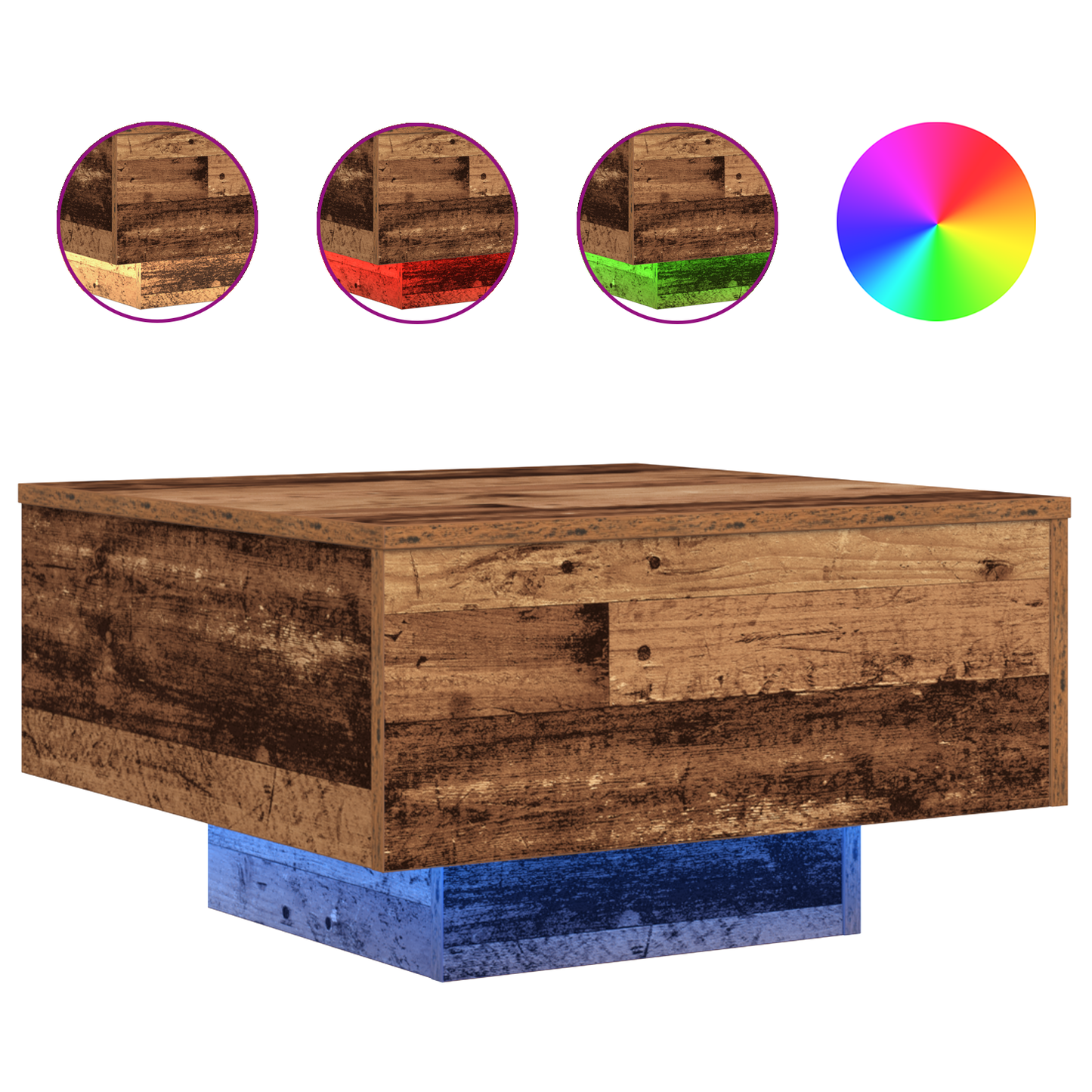 Couchtisch Altholz 55 x 55 x 31 cm Holzwerkstoff