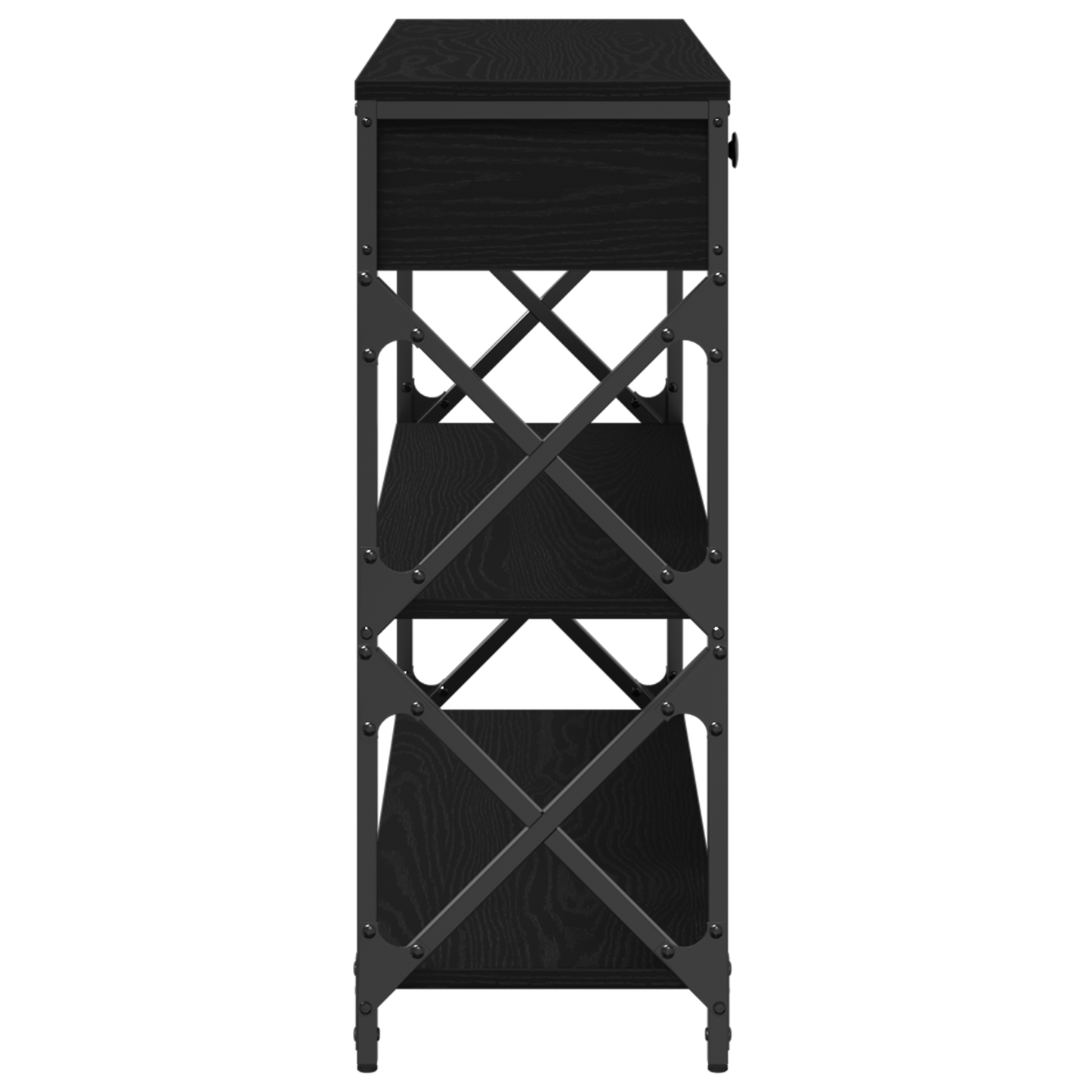Konsole Tisch Schwarz Eichen-Optik 100 x 28 x 75 cm