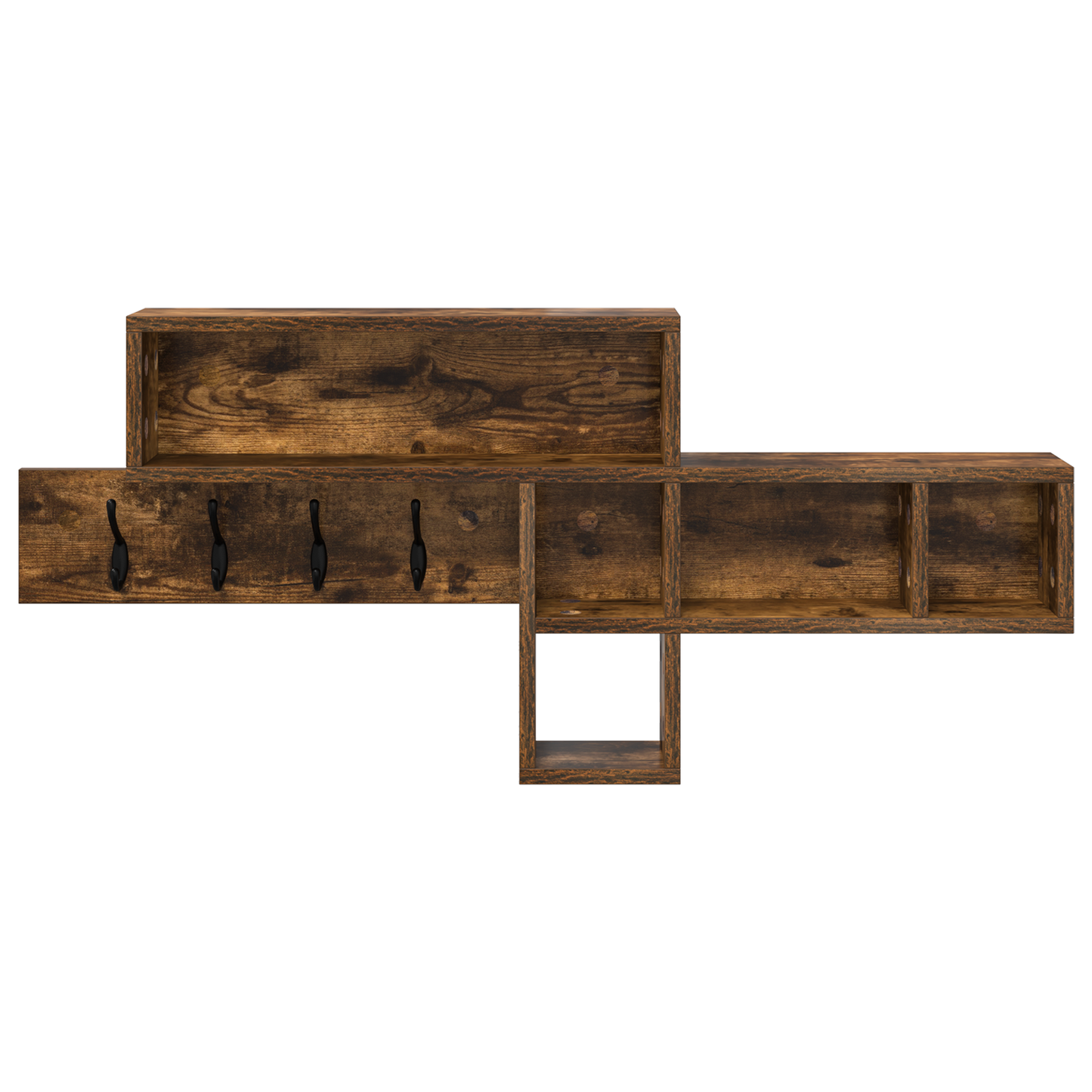 Wandmontierter Kleiderständer Räuchereiche 100 x 12 x 43,5 cm