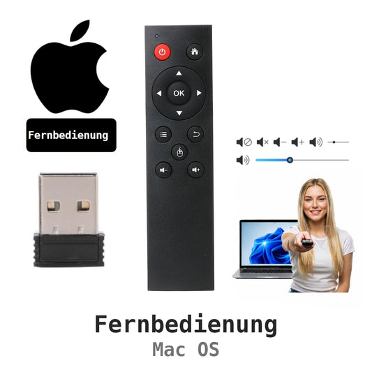 macOS Mac Fernbedienung kompatible Remote – MacBook iMac Steuerung USB Maus Tastatur Funktion