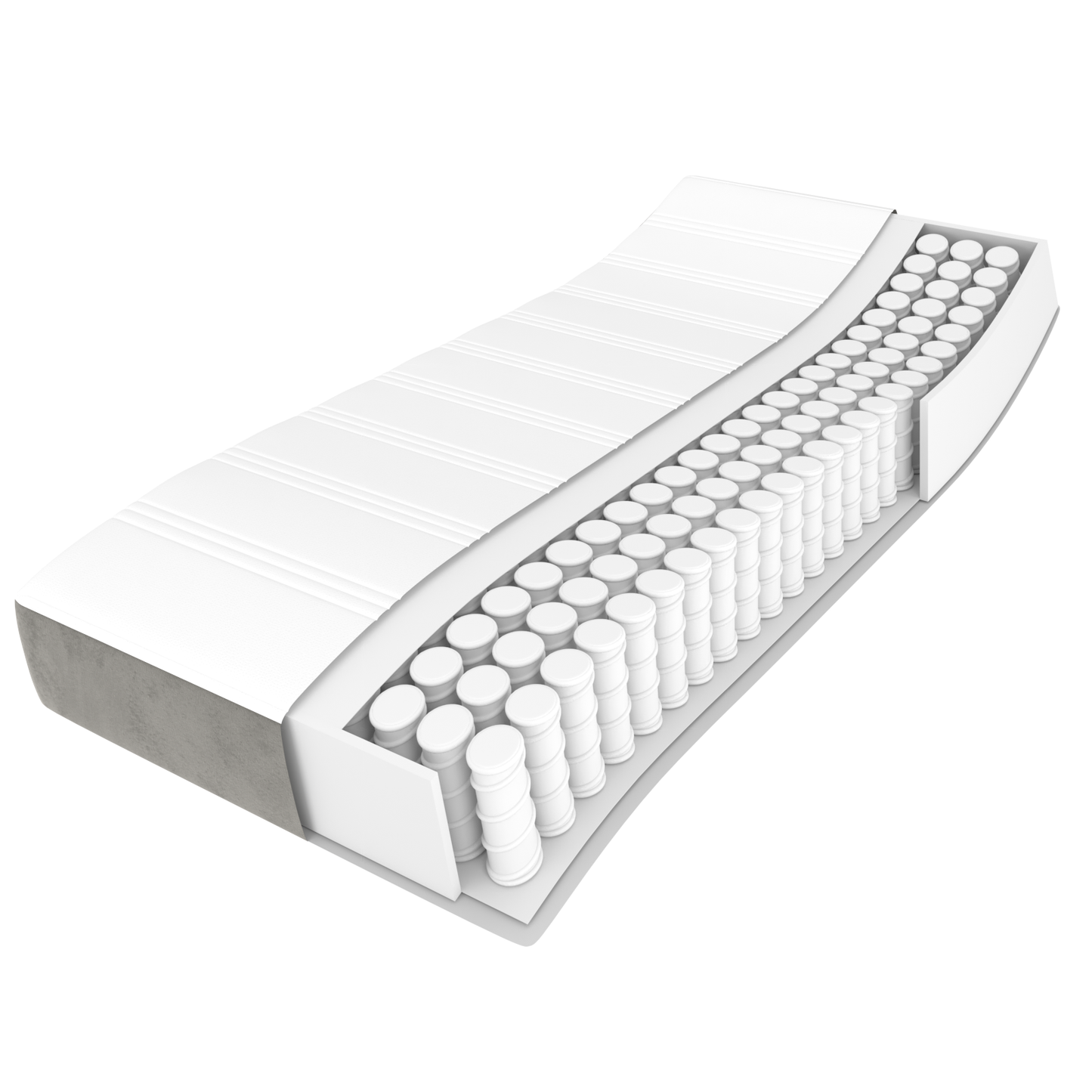 Boxspringbett mit Matratze Hellgrau 80x200 cm Samt
