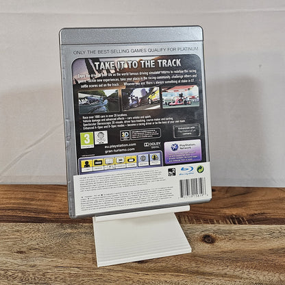 Gran Turismo 5 Platinum für PlayStation 3 – Originalhülle, Rückseite mit Produktinformationen