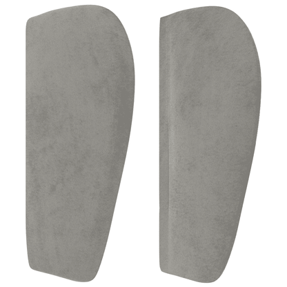 Boxspringbett mit Matratze Hellgrau 100x200 cm Samt