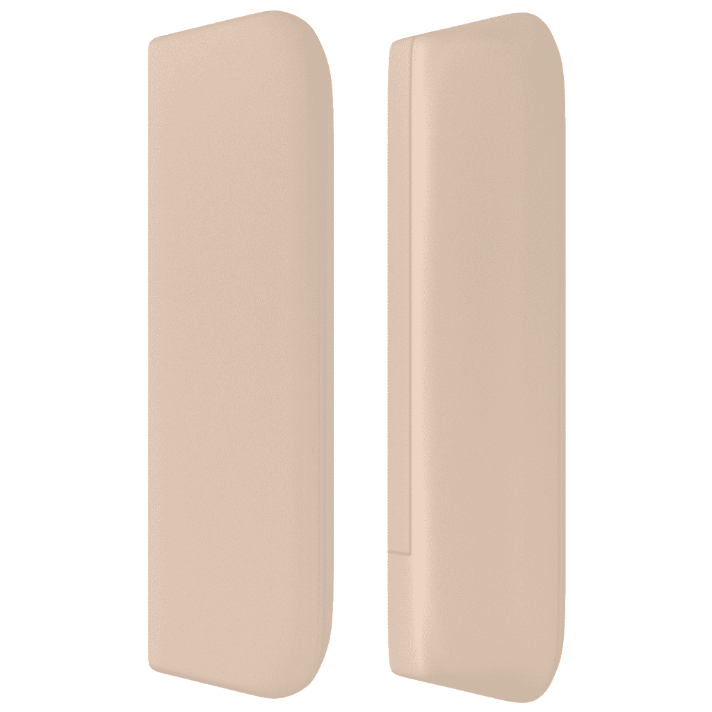 LED Kopfteil Cappuccino-Braun 183x16x78/88 cm Kunstleder