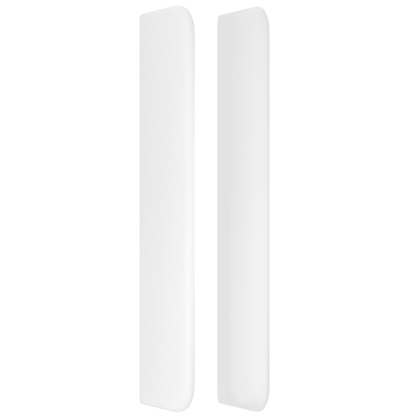 LED Kopfteil Weiß 163x16x118/128 cm Kunstleder